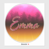 Emma Vorname Name golden pink Aufkleber Sticker シール (シート)