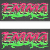 Emma Vorname Name Graffiti Aufkleber Sticker シール (正面)