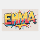 Emma with an explosion 長方形シール (正面)