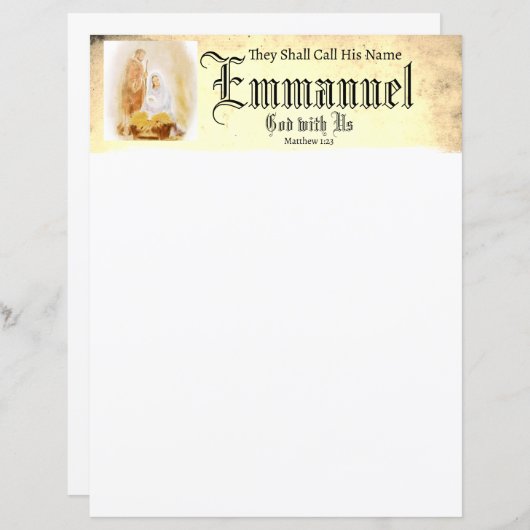 Emmanual Christian Christmas文具紙 (正面/裏面)