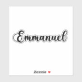 Emmanuel名 – 手書き書 シール (シート)