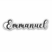 Emmanuel名 – 手書き書 シール (正面)