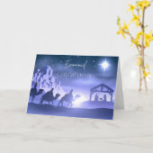 Emmanuel神と私たちクリスマスカード カード (黄色い花)