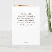 EMMANUEL神は私達と共にある聖書降誕祭2枚の写真 シーズンカード (裏面)