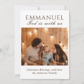 EMMANUEL神は私達と共にいるバイブル写真クリスマス シーズンカード (正面)