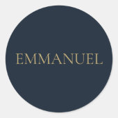 EMMANUEL ネイビー クリスマス ステッカー #3 (正面)