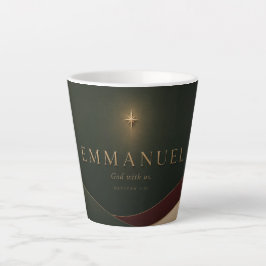 EMMANUEL | マタイによる福音書 1:23 キリスト教 カフェラテマグ