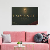 EMMANUEL | マタイによる福音書 1:23 キリスト教 キャンバスプリント (インサイチュ (リビング))