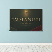 EMMANUEL | マタイによる福音書 1:23 キリスト教 キャンバスプリント (インサイチュ (ウッドフロア))