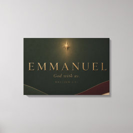 EMMANUEL | マタイによる福音書 1:23 キリスト教 キャンバスプリント