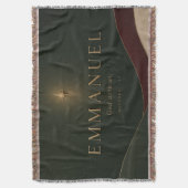 EMMANUEL | マタイによる福音書 1:23 キリスト教 スローブランケット (正面縦)