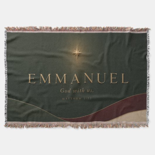 EMMANUEL | マタイによる福音書 1:23 キリスト教 スローブランケット (正面)