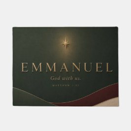 EMMANUEL | マタイによる福音書 1:23 キリスト教 ドアマット