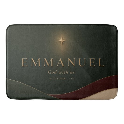 EMMANUEL | マタイによる福音書 1:23 キリスト教 バスマット (正面)