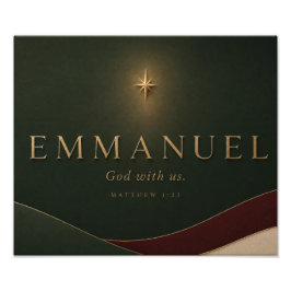 EMMANUEL | マタイによる福音書 1:23 キリスト教 フォトプリント
