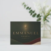 EMMANUEL | マタイによる福音書 1:23 キリスト教 ポストカード (スタンド正面)