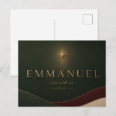 EMMANUEL | マタイによる福音書 1:23 キリスト教 ポストカード (正面/裏面)