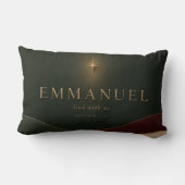 EMMANUEL | マタイによる福音書 1:23 キリスト教 ランバークッション (裏面)