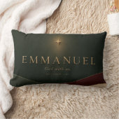 EMMANUEL | マタイによる福音書 1:23 キリスト教 ランバークッション (ブランケット)