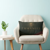 EMMANUEL | マタイによる福音書 1:23 キリスト教 ランバークッション (椅子)