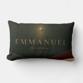 EMMANUEL | マタイによる福音書 1:23 キリスト教 ランバークッション