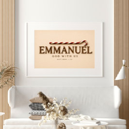 EMMANUEL | マタイによる福音書 1:23 クリスマス | あたたかなクリーム ポスター