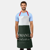 EMMANUEL | マタイによる福音書 1:23 | クリスマス エプロン (着用した状態)