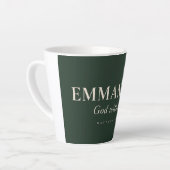 EMMANUEL | マタイによる福音書 1:23 | クリスマス カフェラテマグ (左アングル)