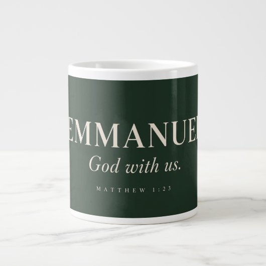 EMMANUEL | マタイによる福音書 1:23 | クリスマス ジャンボコーヒーマグカップ (正面)
