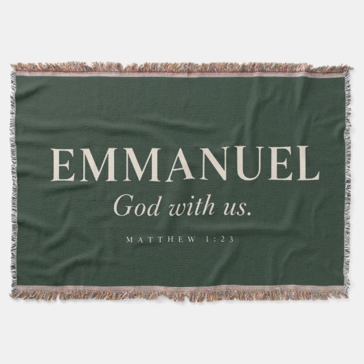 EMMANUEL | マタイによる福音書 1:23 | クリスマス スローブランケット (正面)