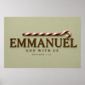 EMMANUEL | マタイによる福音書 1:23 クリスマス | ソフトセージ ポスター (正面)