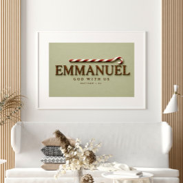 EMMANUEL | マタイによる福音書 1:23 クリスマス | ソフトセージ ポスター