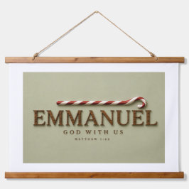 EMMANUEL | マタイによる福音書 1:23 クリスマス | ソフトセージ 吊り下げ型タペストリー