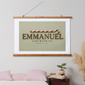 EMMANUEL | マタイによる福音書 1:23 クリスマス | ソフトセージ 吊り下げ型タペストリー (寝室)
