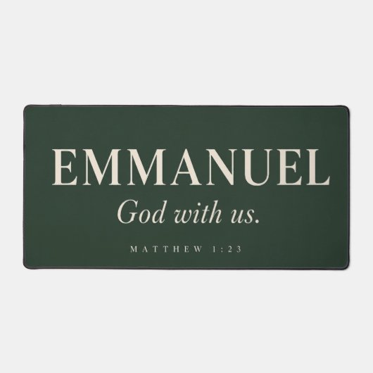 EMMANUEL | マタイによる福音書 1:23 | クリスマス デスクマット (正面)