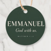 EMMANUEL | マタイによる福音書 1:23 | クリスマス フェイバータグ (正面)