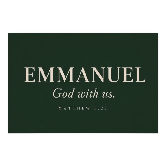 EMMANUEL | マタイによる福音書 1:23 | クリスマス ポスター (正面)