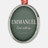 EMMANUEL | マタイによる福音書 1:23 | クリスマス メタルオーナメント (左)