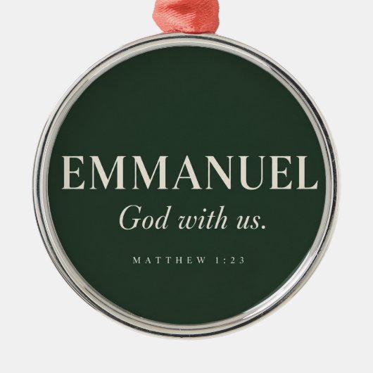 EMMANUEL | マタイによる福音書 1:23 | クリスマス メタルオーナメント (正面)