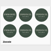  EMMANUEL | マタイによる福音書 1:23 | クリスマス  ラウンドシール (シート)