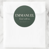  EMMANUEL | マタイによる福音書 1:23 | クリスマス  ラウンドシール (バッグ)