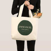 EMMANUEL | マタイによる福音書 1:23 | クリスマス ラージトートバッグ (正面(商品))