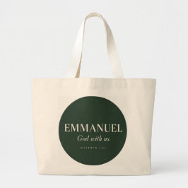 EMMANUEL | マタイによる福音書 1:23 | クリスマス ラージトートバッグ