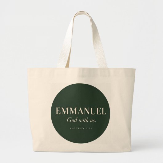 EMMANUEL | マタイによる福音書 1:23 | クリスマス ラージトートバッグ (正面)