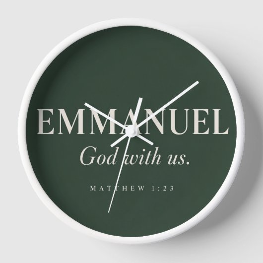 EMMANUEL | マタイによる福音書 1:23 | クリスマス 壁時計 (正面)