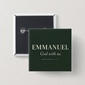 EMMANUEL | マタイによる福音書 1:23 | クリスマス 缶バッジ (正面&裏面)