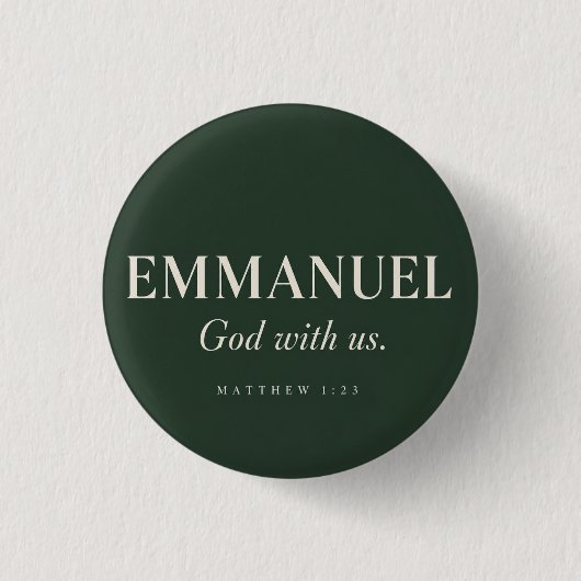 EMMANUEL | マタイによる福音書 1:23 | クリスマス 缶バッジ (正面)