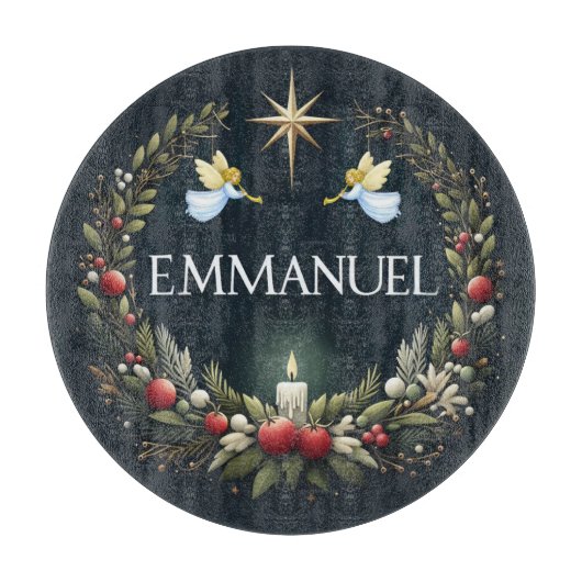 Emmanuel Christmas angels カッティングボード (正面)