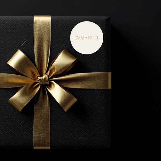 EMMANUEL Cream Christmas Sticker #2 ラウンドシール