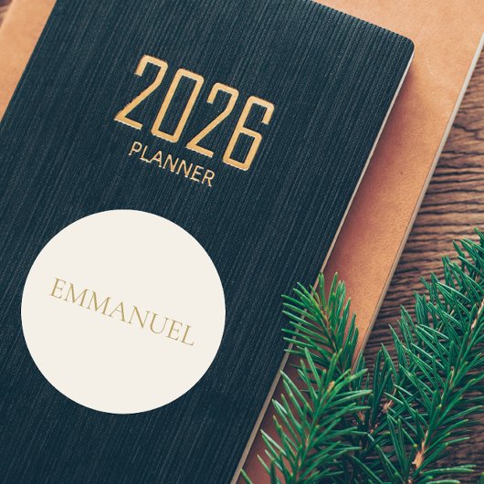 EMMANUEL Cream Christmas Sticker #2 ラウンドシール